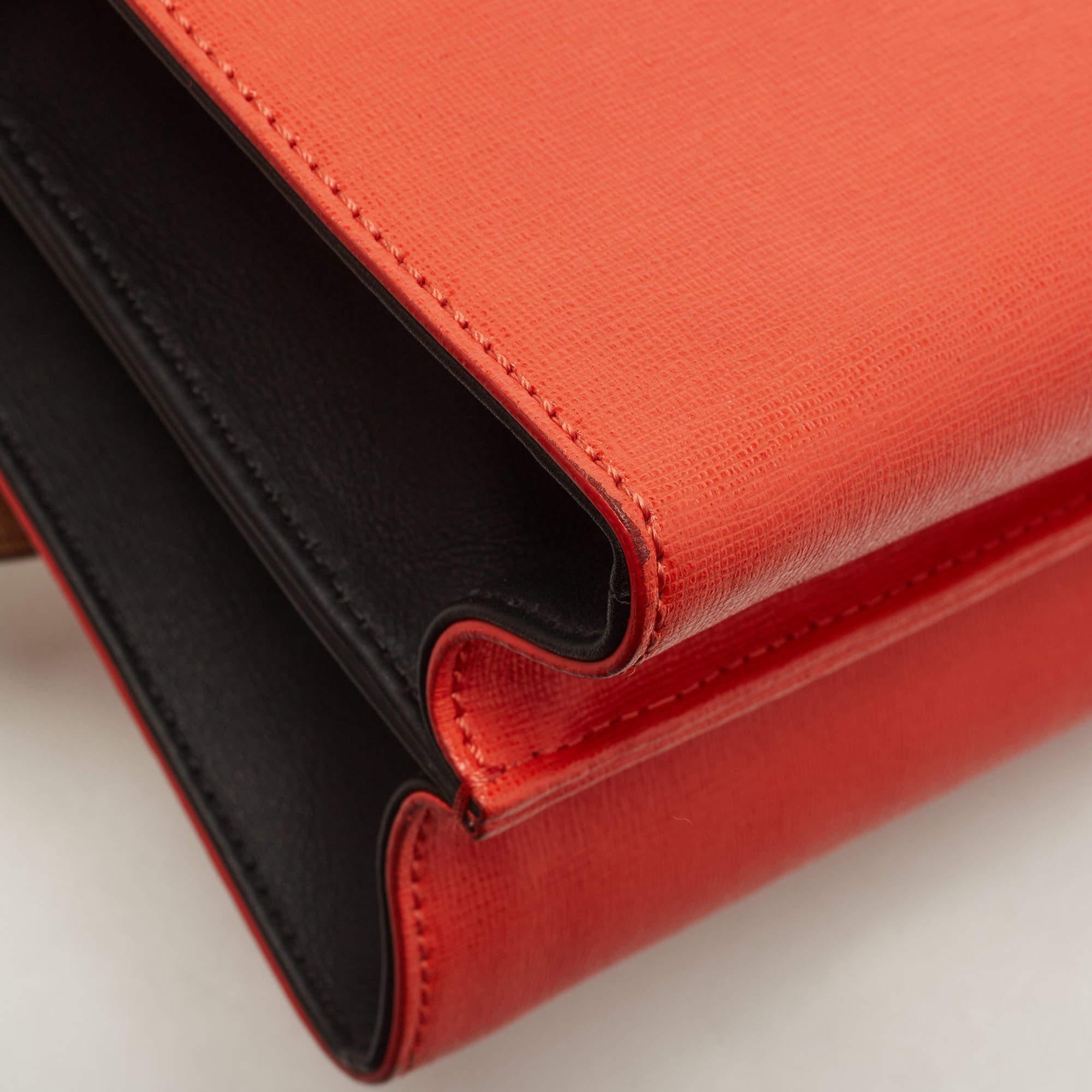 Fendi Tricolor Leather Small Demi Jour Top Handle Bag 4