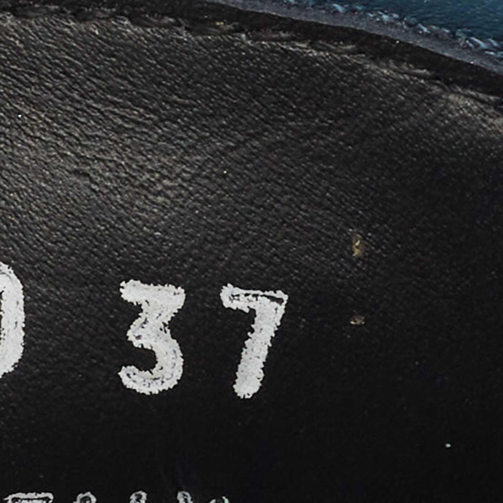 Fendi Tricolour Leather Monster Slip On Sneakers Size 37 2