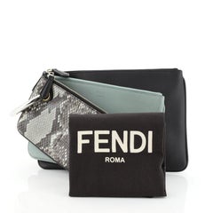 Fendi Triplette Pouch Set Python