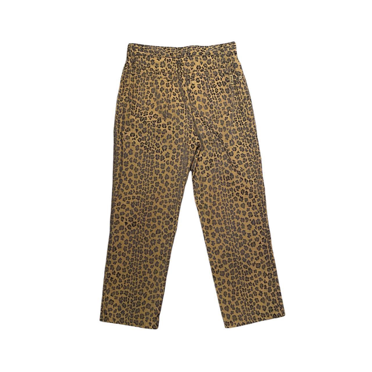 Women's Fendi Trousers   Leopard High-Waisted Jeans For Sale