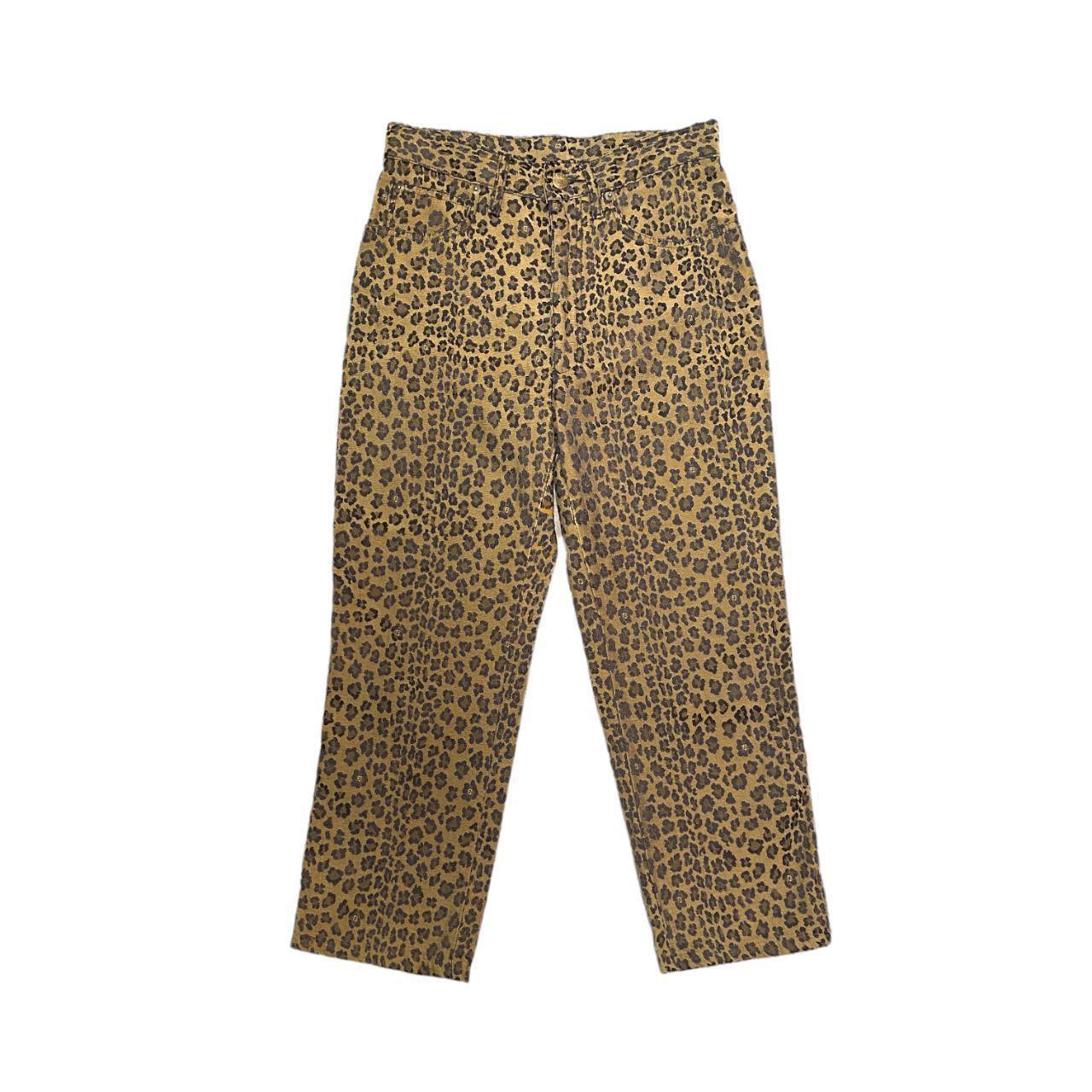 Pantalon Fendi   Jeans à taille haute en léopard en vente 1