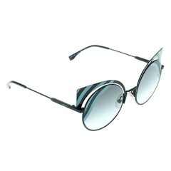 Fendi Turquoise /Green Gradient FF 0215/S Hypnoshine Cat Eye Sunglasses