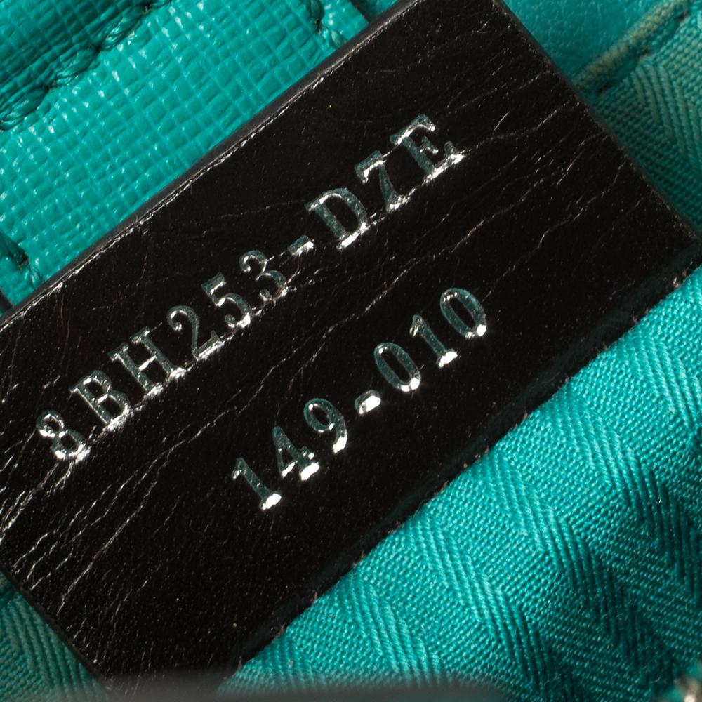 Mini Tote 2Jours de piel turquesa de Fendi 5