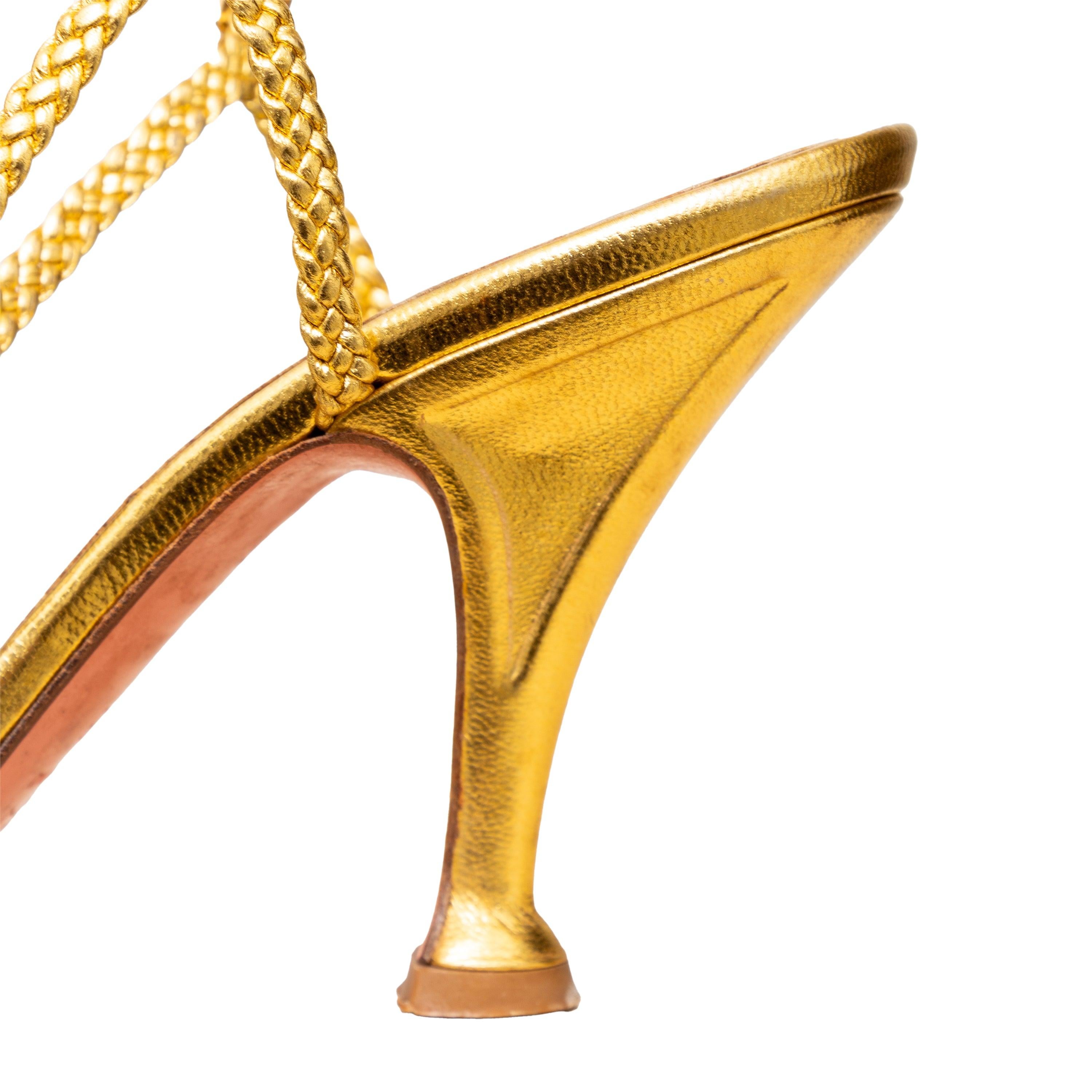 De las mujeres Tacones Fendi Turquesa con Pedrería - Años 90
