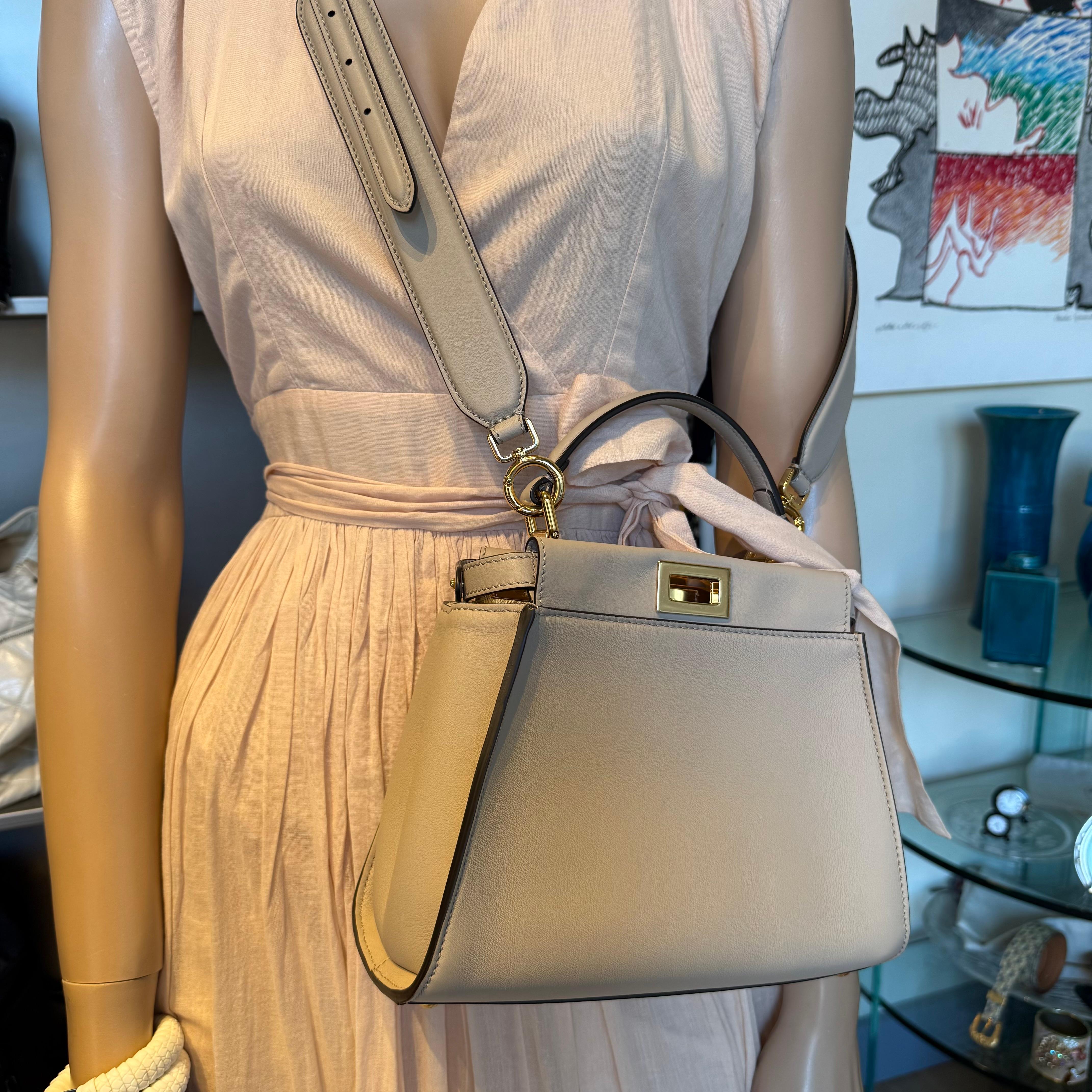 Fendi Turtledove Mini Peekaboo For Sale 6