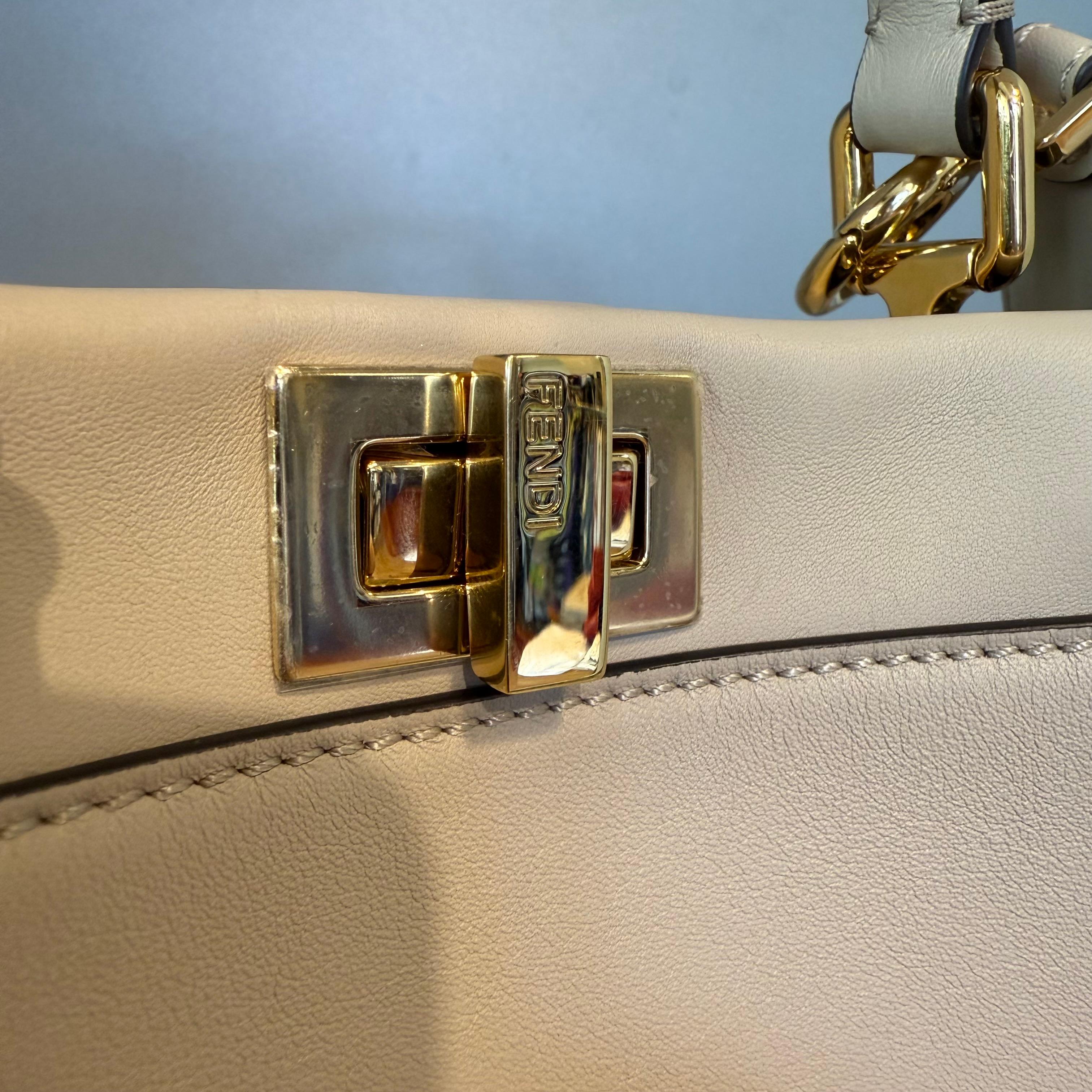 Women's Fendi Turtledove Mini Peekaboo For Sale