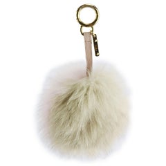 Fendi Two Tone Fox Fur And Leather Bag Charm