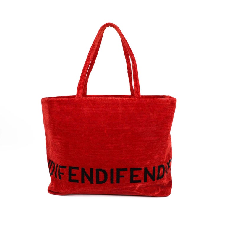 Fendi Velvet tote For Sale at 1stDibs
