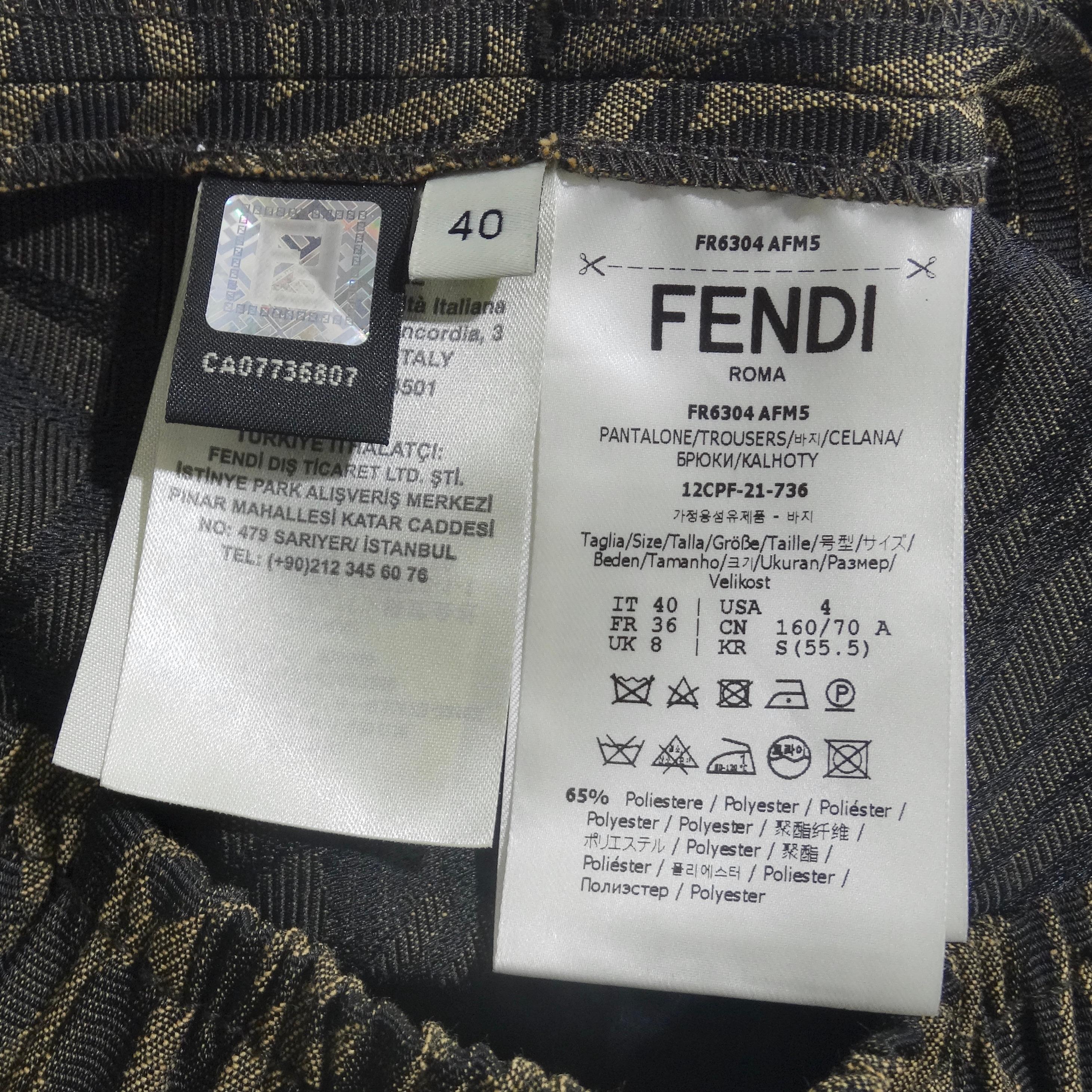 Fendi Vertigo Jacquard Track Pants For Sale 6