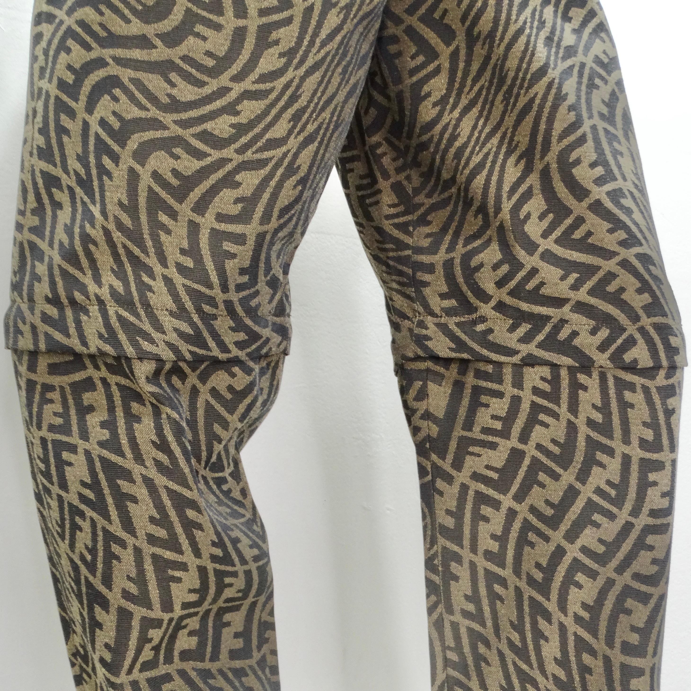 Fendi Vertigo Jacquard Track Pants In Excellent Condition For Sale In Scottsdale, AZ