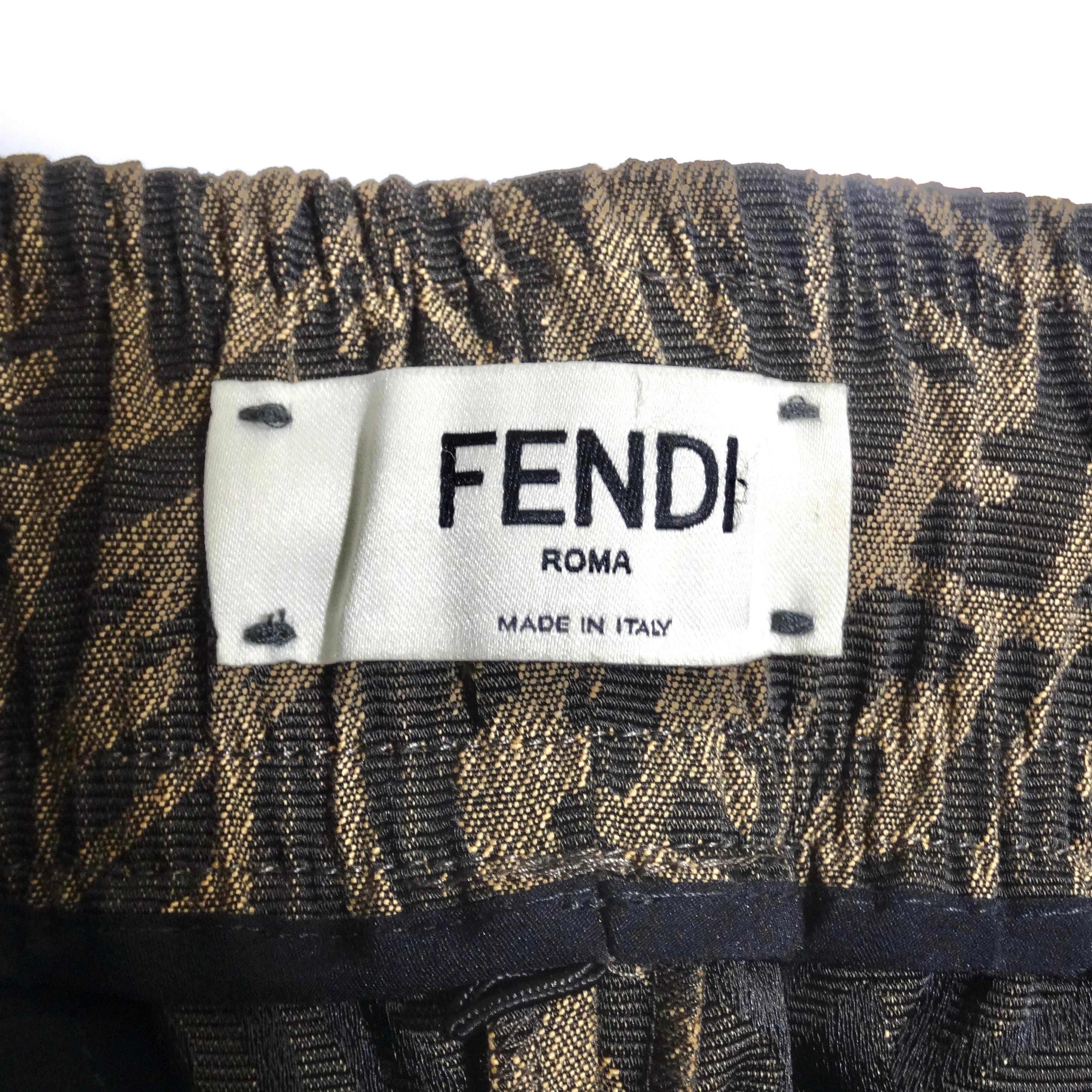 Fendi Vertigo Jacquard Track Pants For Sale 5