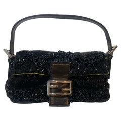 Fendi  Vintage anni '90 Borsa Baguette con perline nere