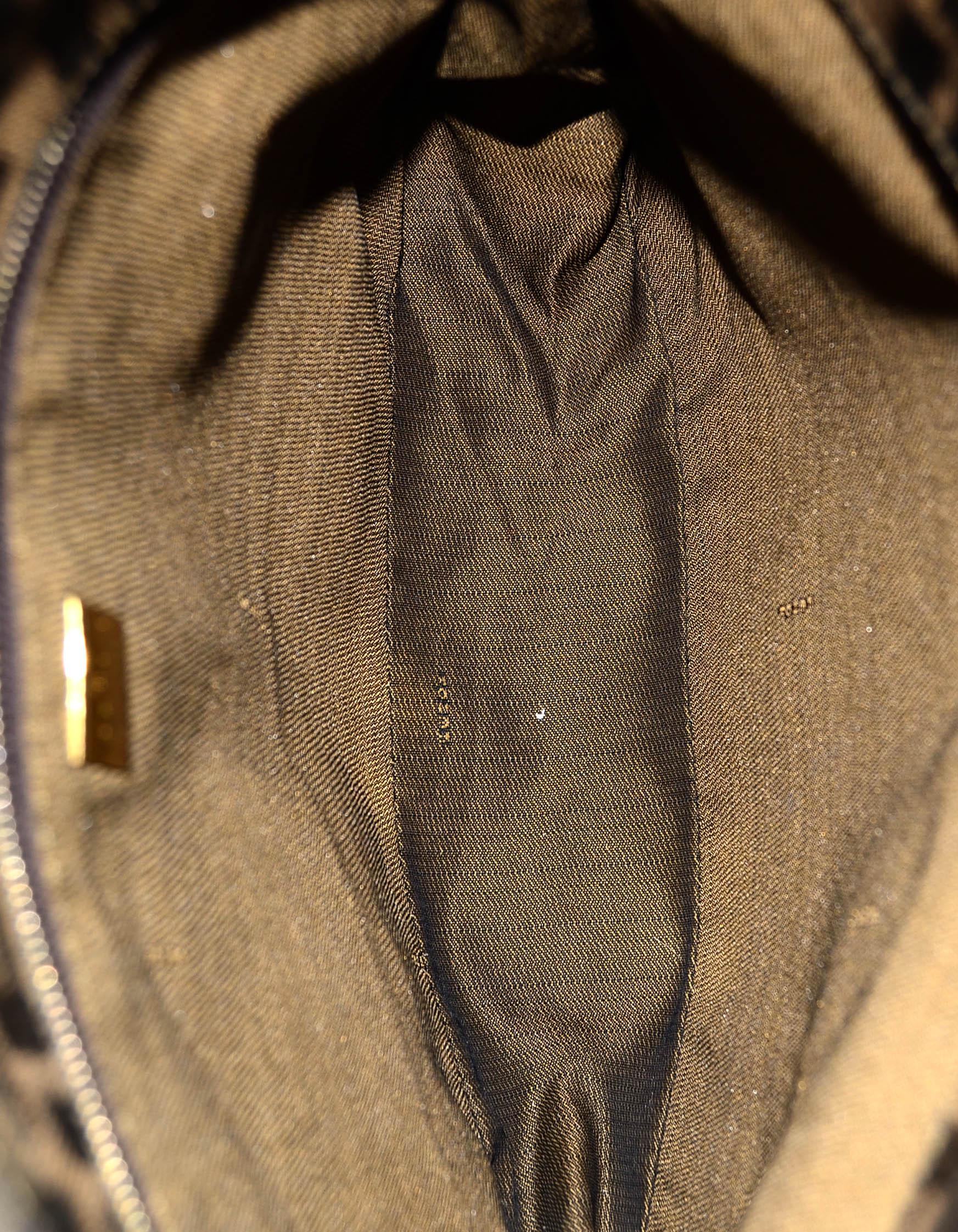 Black Fendi Vintage 1990s Monogram Zucca Flat Shoulder Bag