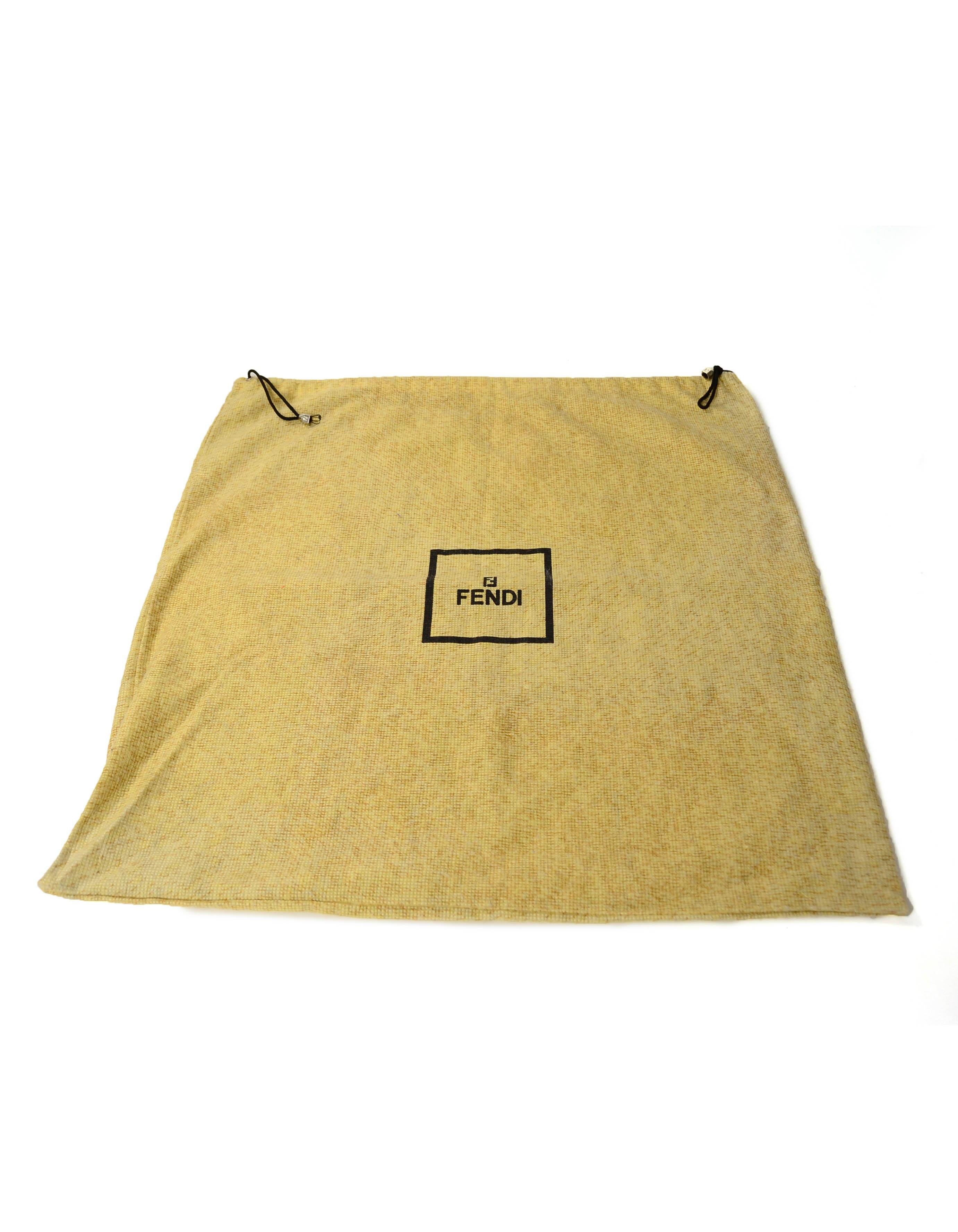 Fendi Vintage '90s Tobacco Brown Canvas Zucca Monogram Tote Bag 1