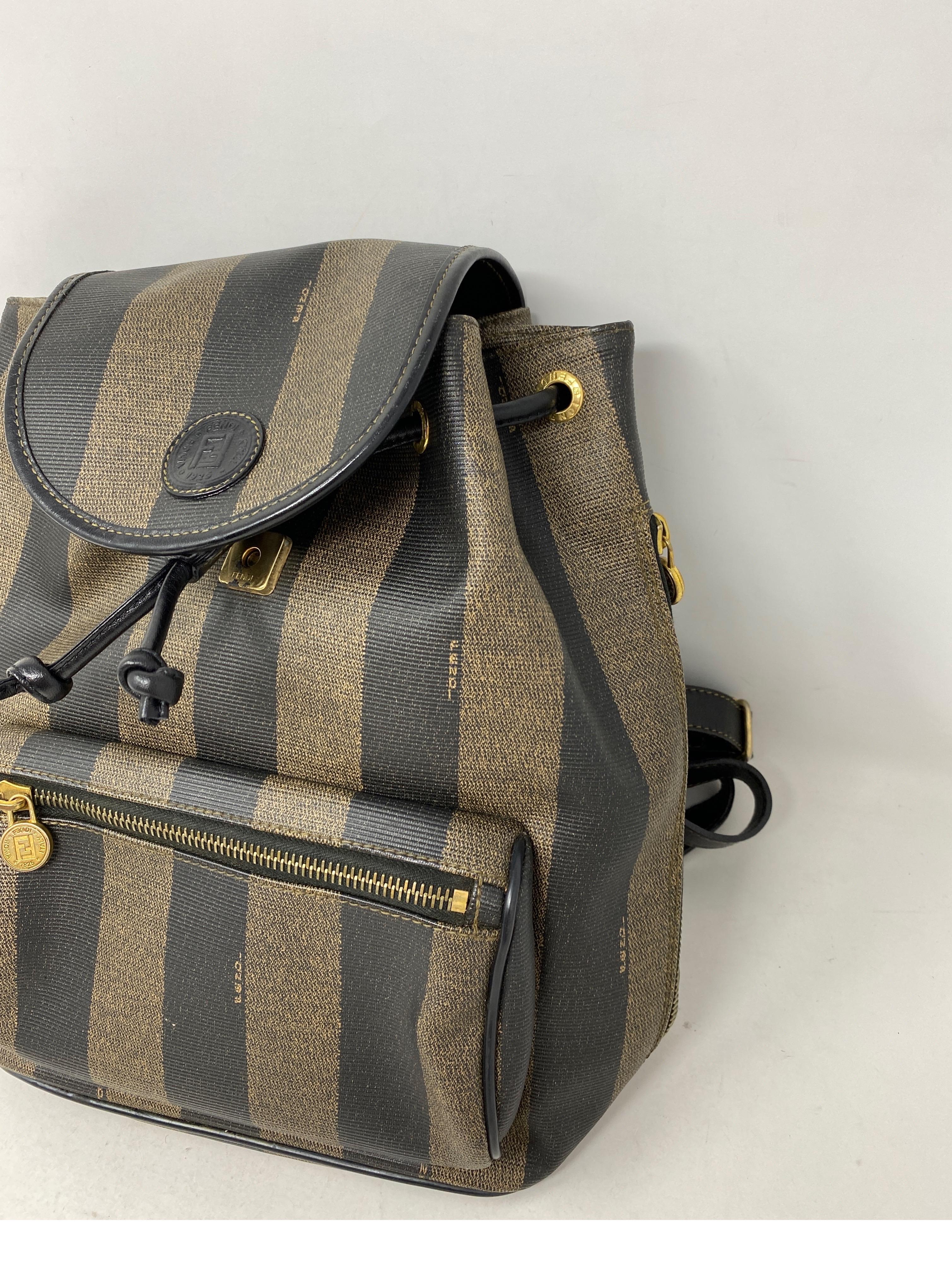 Fendi Vintage-Rucksack (Schwarz)