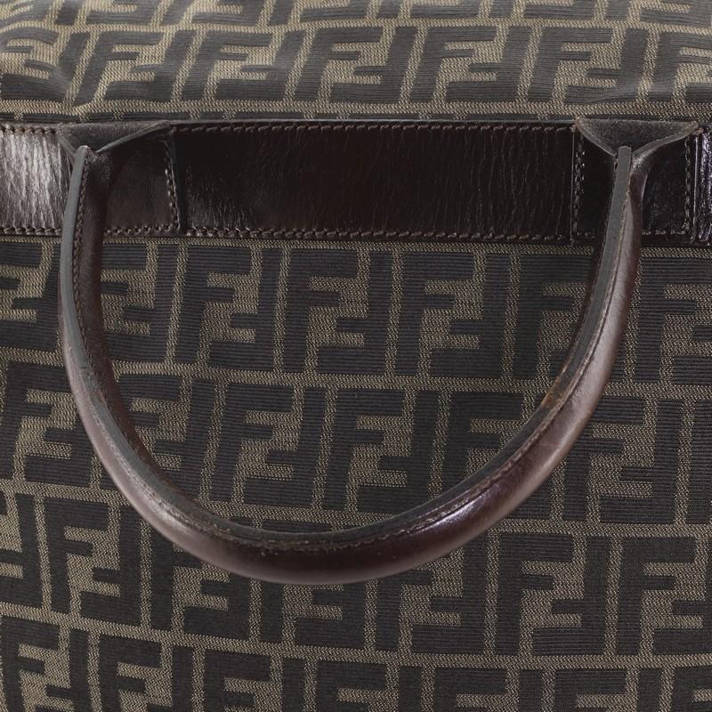 Fendi Vintage Weekender Bag Zucca aus Segeltuch mit Gürtel und Gürtel Groß 2