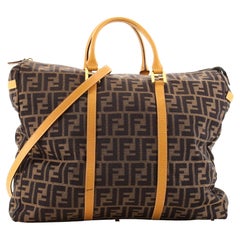 Fendi Vintage Belted Weekender Bag Zucca Canvas Large