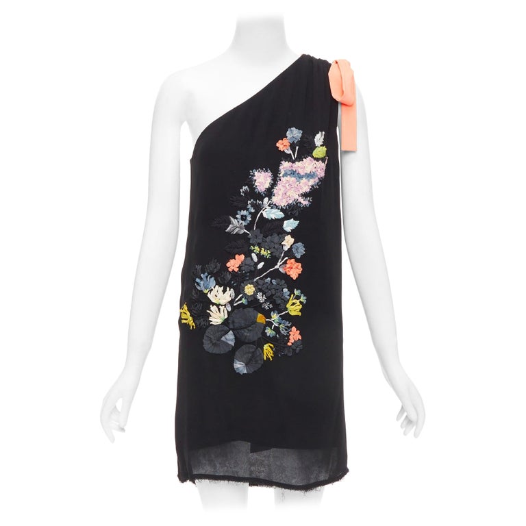 fendi one shoulder dress Fendi Strapless One Shoulder Bandage Dress Mesh Overlay 38