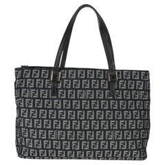 Fendi Vintage Noir FF Canvas Zucchino Tote