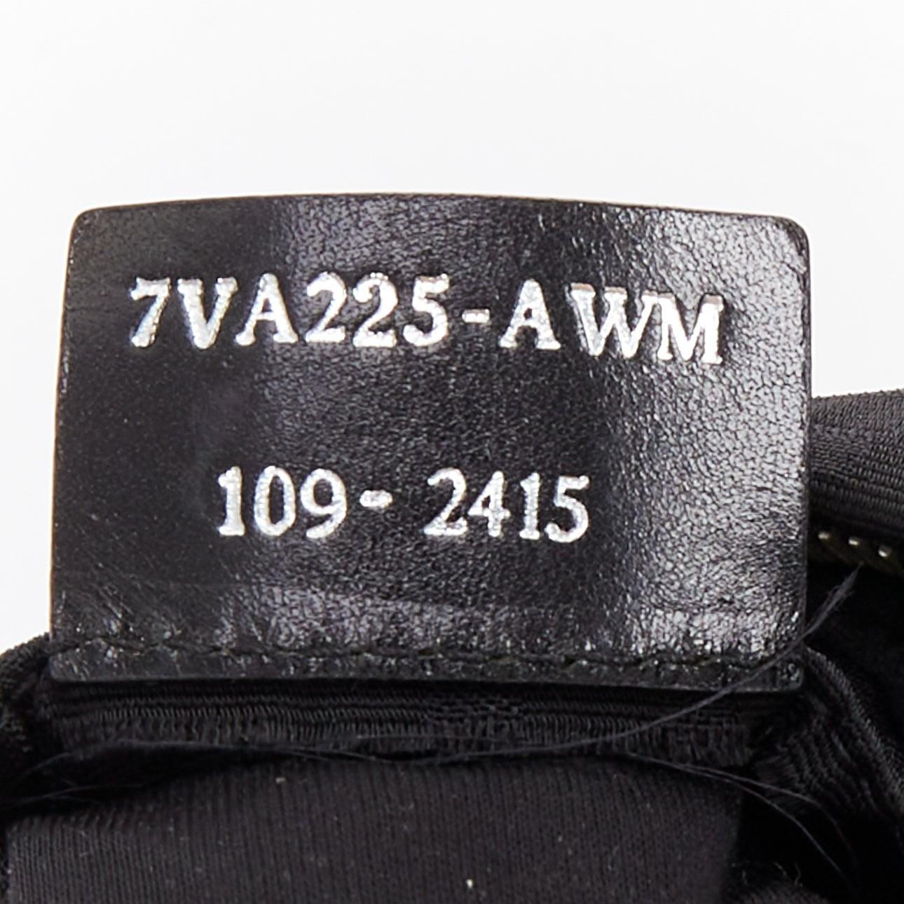 FENDI Vintage negro FF Zucca monograma cuero ribete crossbody messenger bag en venta 6