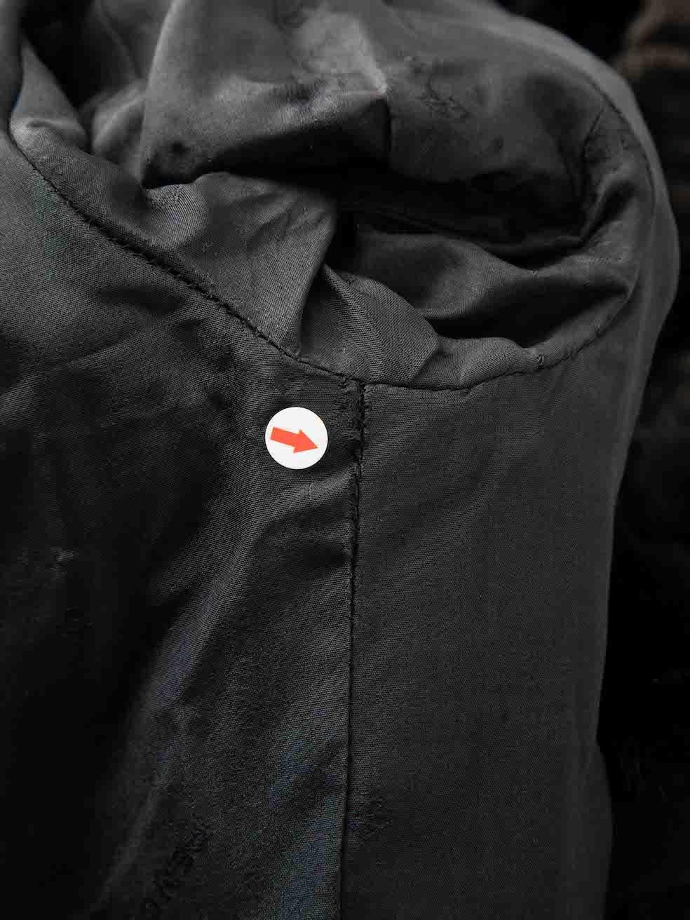 Fendi Vintage Black Fur Zucca FF Logo Coat Size S For Sale 1