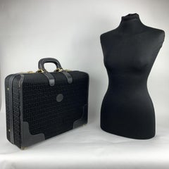 Fendi Vintage Schwarze Overnight-Tasche aus Segeltuch mit Monogramm