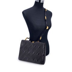 Fendi Vintage Black Quilted Leather Pasta Shoulder Bag