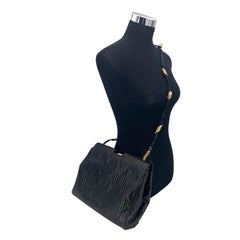 Fendi Vintage Black Quilted Leather Pasta Shoulder Bag