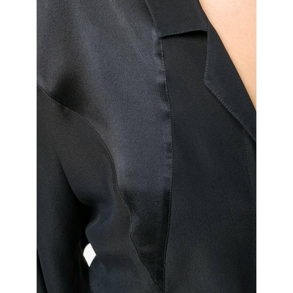 Fendi Vintage black silk 70s blouse For Sale 1