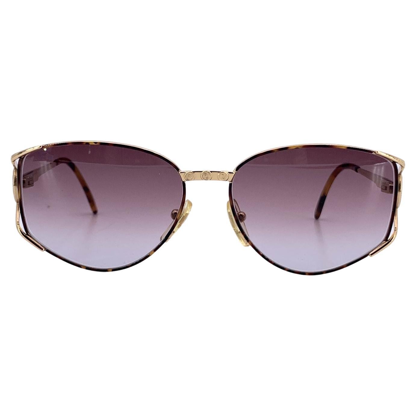 Fendi Vintage Brown Gold Metal Sunglasses FV 239 56/15 135mm For Sale