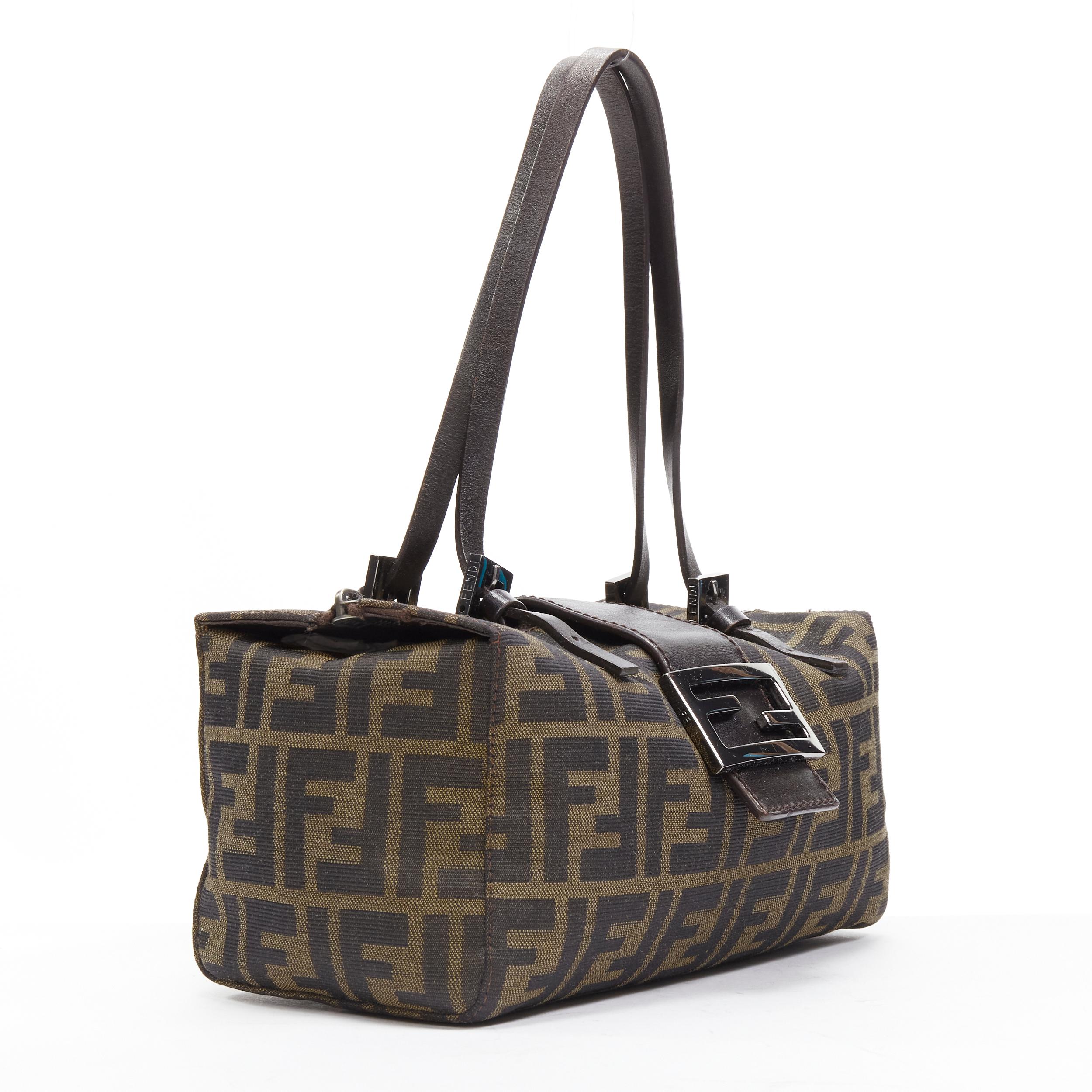 FENDI Vintage brown leather handle Zucca Monogram canvas mini cube boston bag
Reference: TGAS/D00238
Brand: Fendi
Collection: FF Zucca
Material: Fabric, Leather
Color: Khaki, Brown
Pattern: Logomania
Closure: Snap Buttons
Lining: Black Fabric
Made