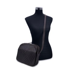 Fendi Vintage Brown Leather Stitching Messenger Shoulder Bag