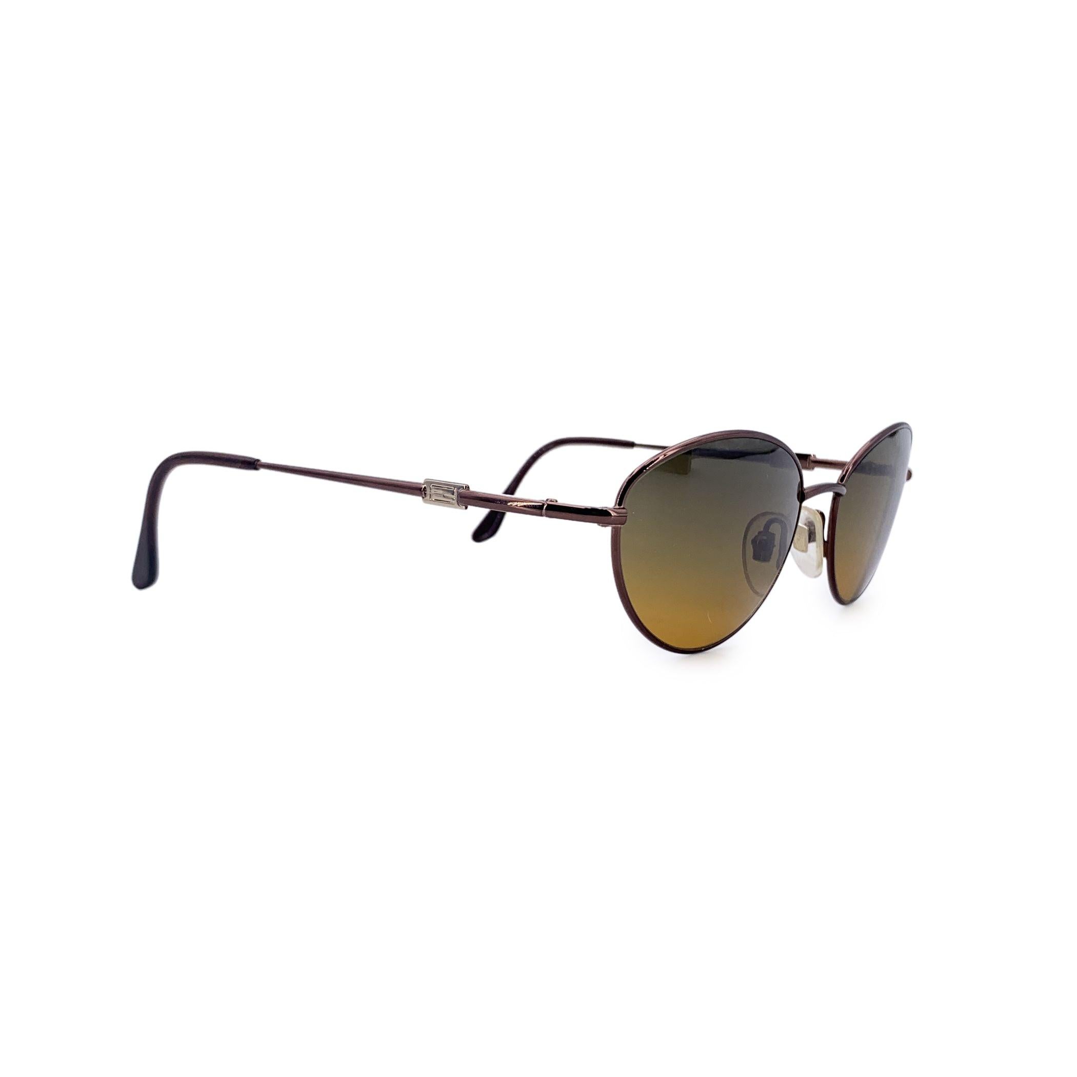 Fendi Vintage Brown Sunglasses VL 7193 55/18 135mm In Excellent Condition For Sale In Rome, Rome