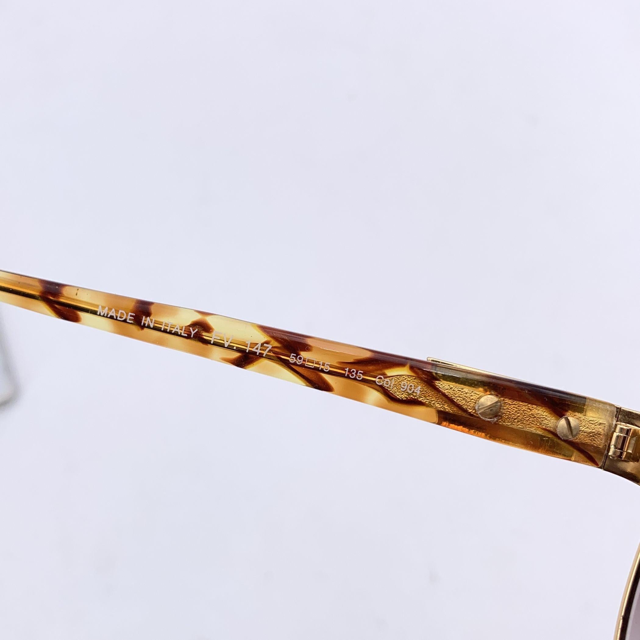 Fendi Vintage Caramel Sunglasses FV 147 59/15 135mm en Excelente estado para la venta en Rome, Rome