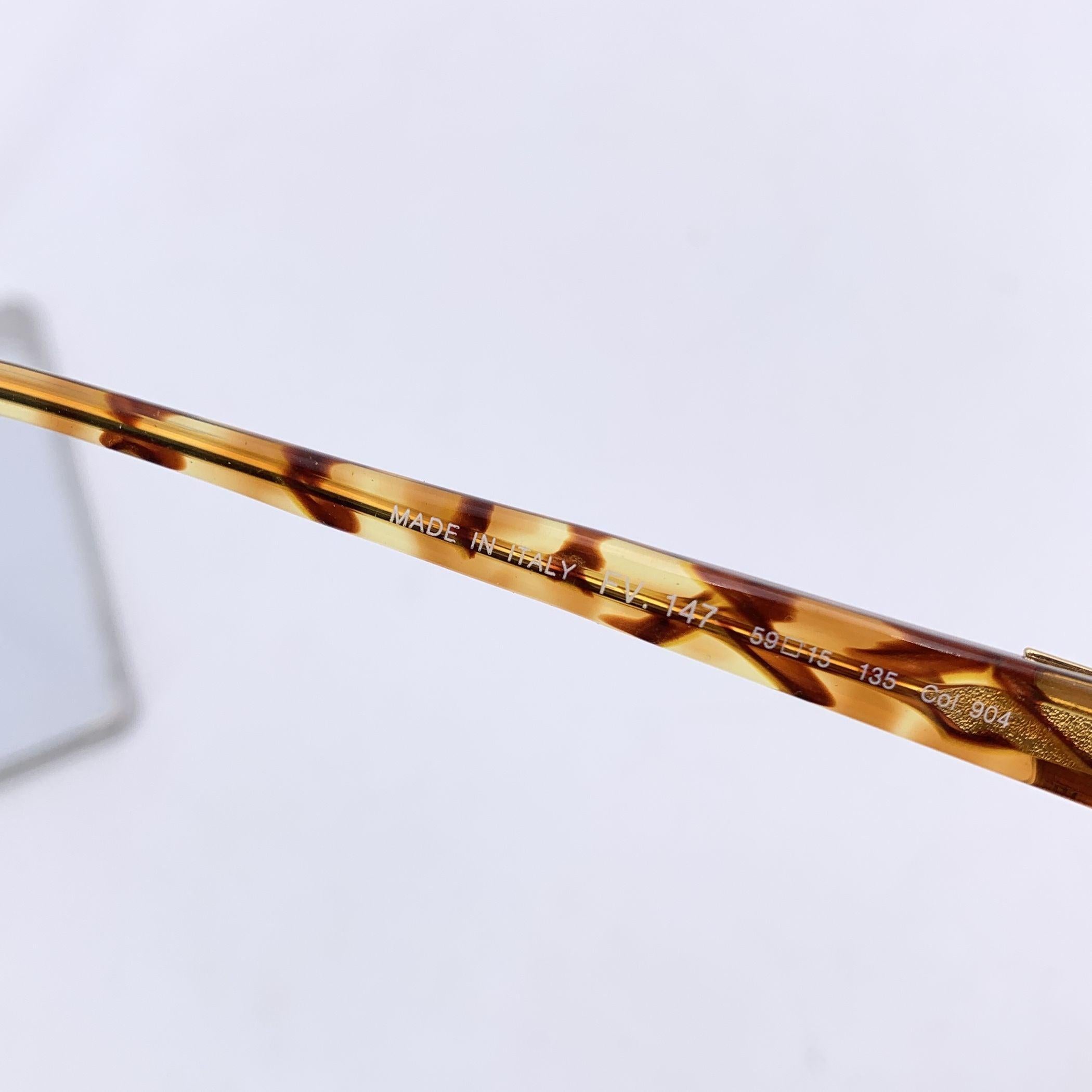 Fendi Vintage Caramel Sunglasses FV 147 59/15 135mm en venta 1