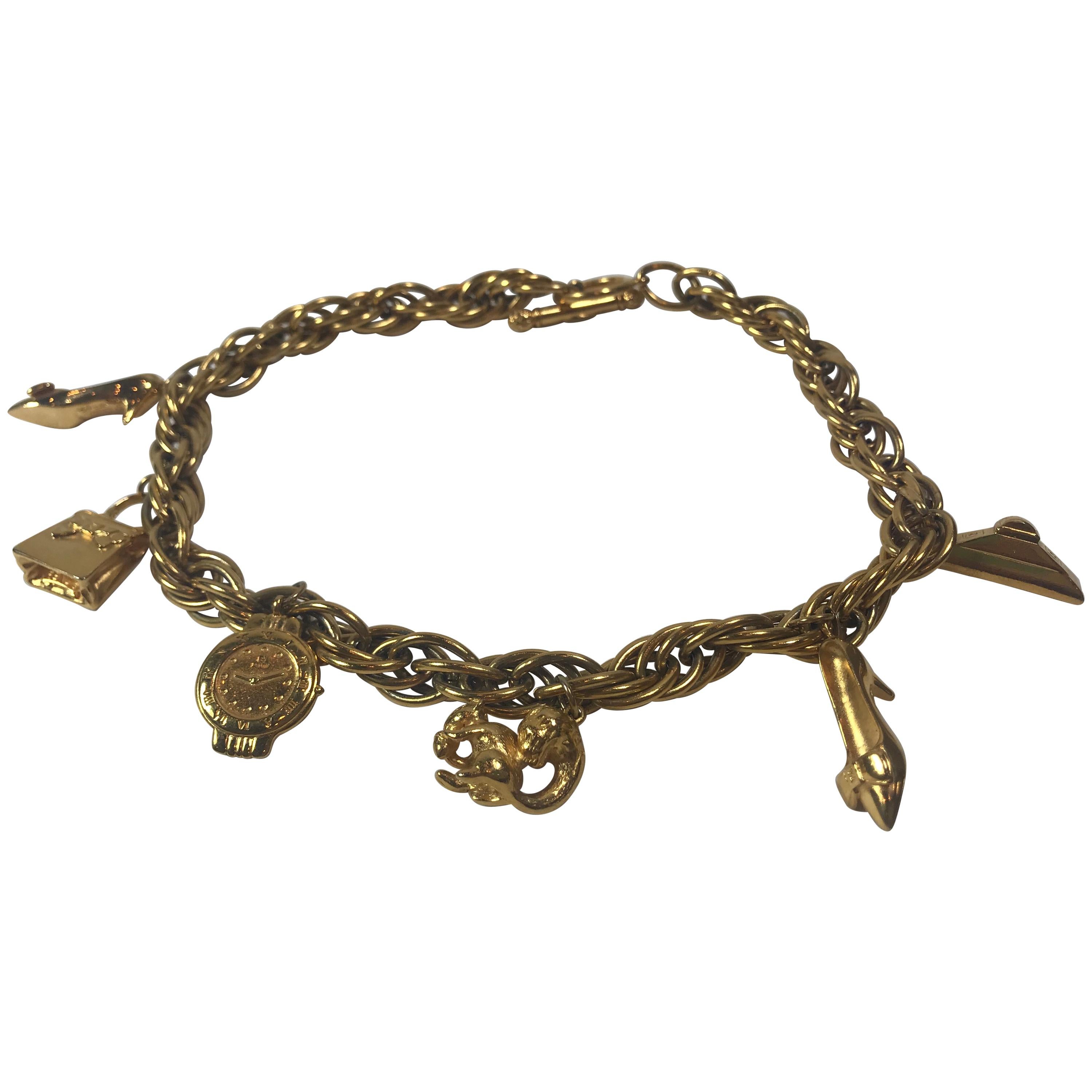 Fendi Vintage Charm Necklace For Sale