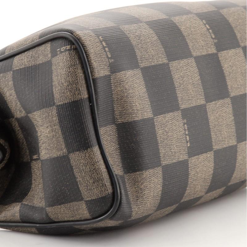 Fendi Vintage Convertible Boston Bag Check Coated Canvas Mini
