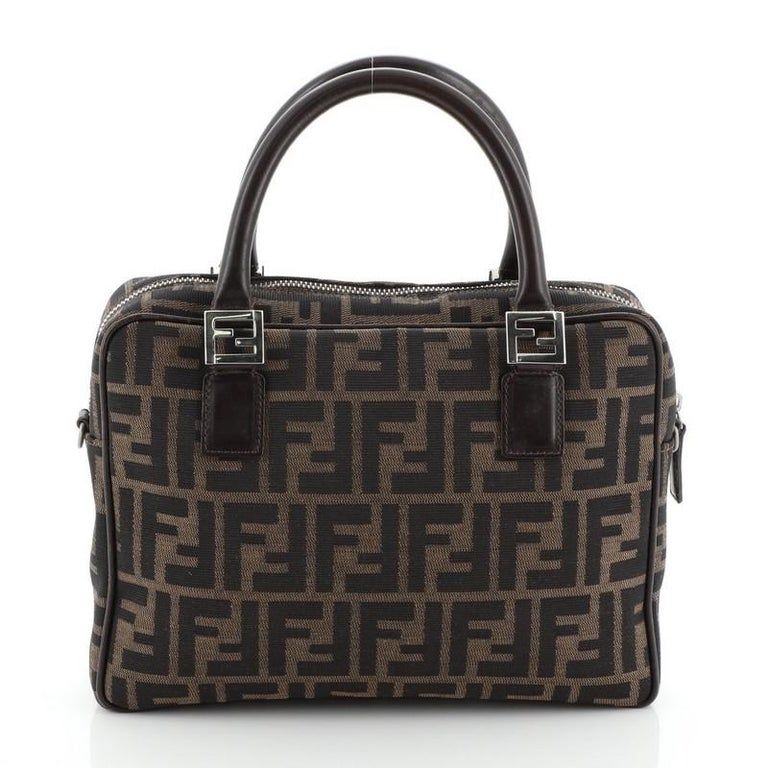 Fendi Vintage Convertible Boston Bag Zucca Canvas Small at ...