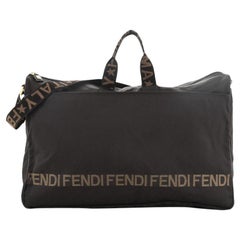 Fendi Vintage Convertible Logo Weekender Nylon Large