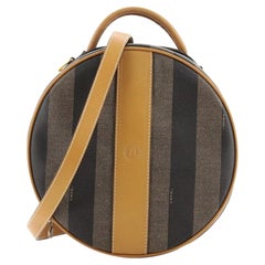 Fendi Vintage Convertible Runde Top Handle Tasche Pequin