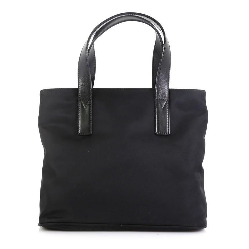 Black Fendi Vintage Convertible Tote Nylon Mini 