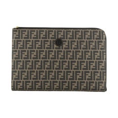 Fendi Vintage Document Case Zucca Coated Canvas