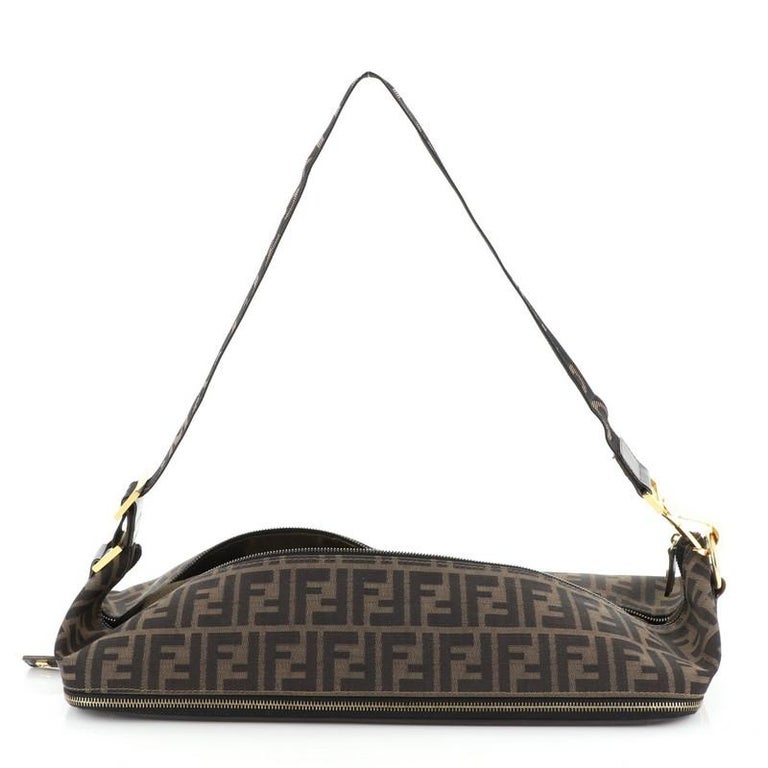 Fendi Vintage Expandable Zip Hobo Zucca Canvas Large at 1stDibs