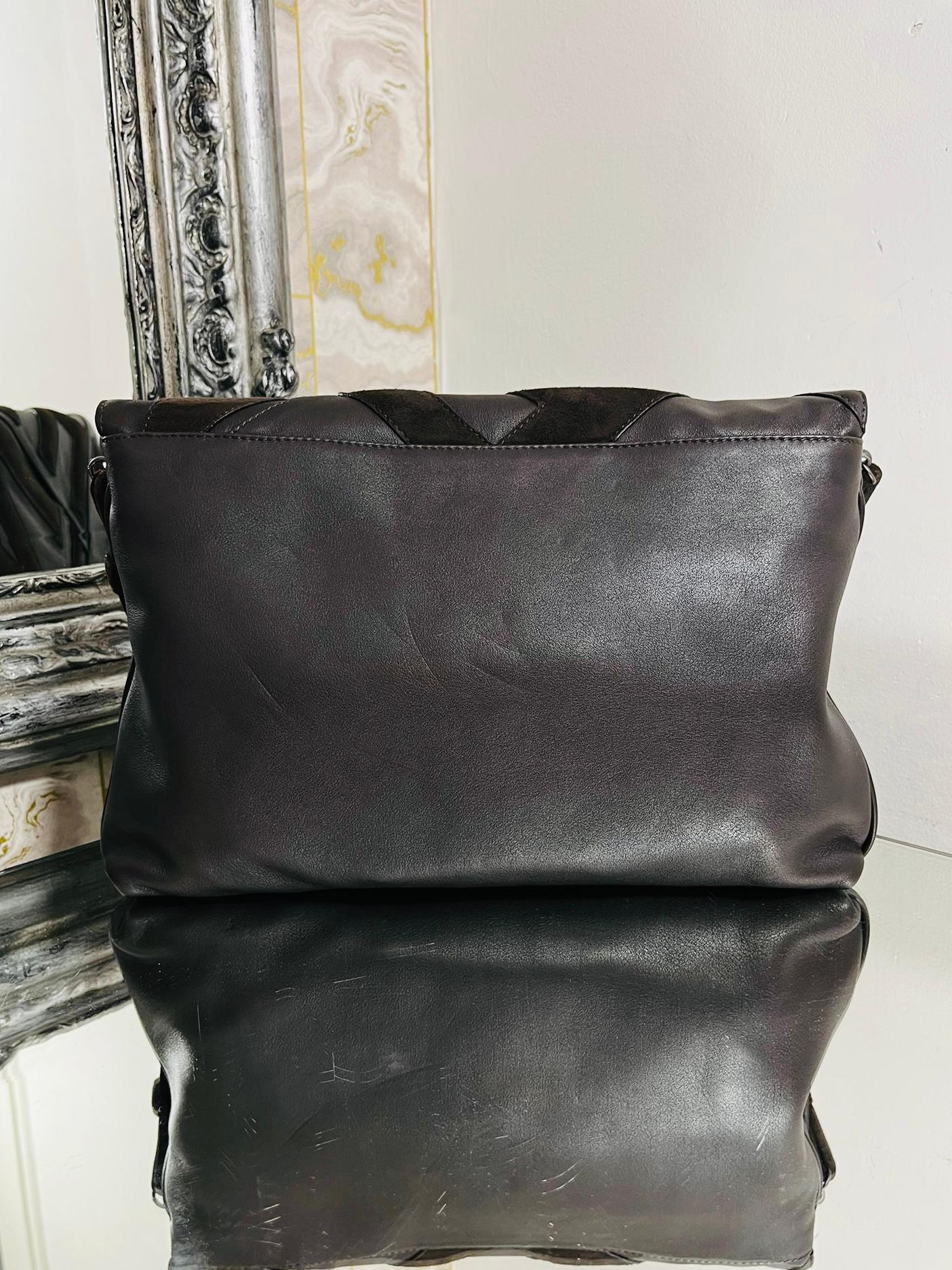 Fendi Vintage 'Fendi' Logo Leather Bag For Sale 1