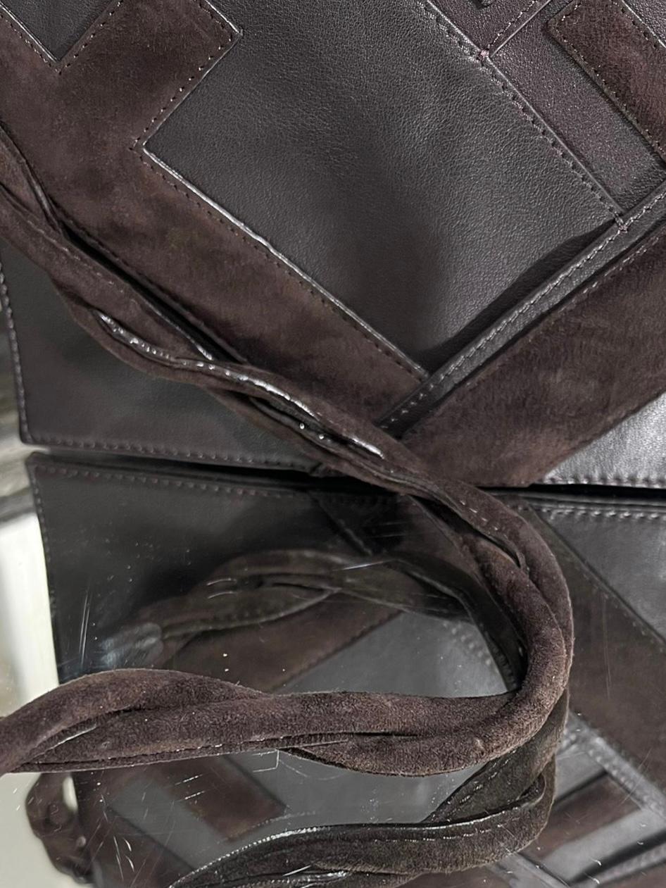 Fendi Vintage 'Fendi' Logo Leather Bag For Sale 4