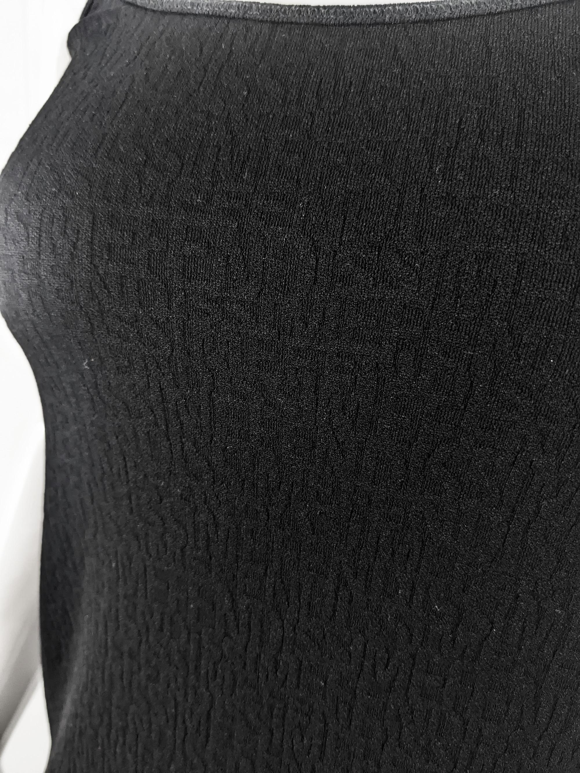 Women's Fendi Vintage Fendissime Logo Pattern Simple Little Black Shift Dress, 1990s For Sale