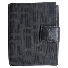 Fendi Vintage FF Black Zucca Wallet