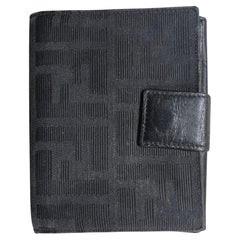 Fendi Used FF Black Zucca Wallet