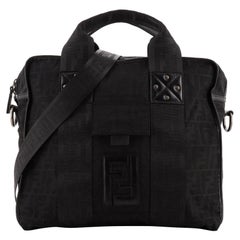 Fendi Vintage FF Convertible Zip Tote Zucca Canvas Medium