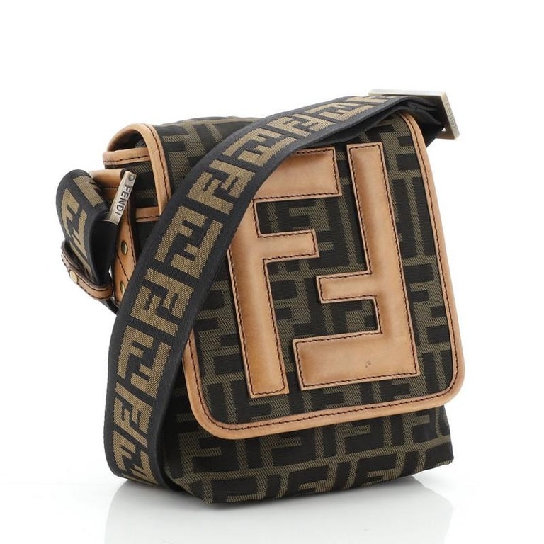 Fendi Flap Messenger Bag Zucca Coated Canvas Small at 1stDibs  faux chanel  bags, fendi small messenger bag, fendi zucca messenger bag